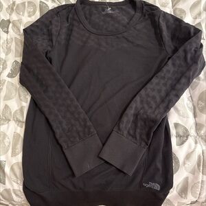 The North Face Top Womens M Black Stretch Blend Knit Mesh Shoulder Strappy Back